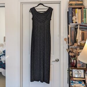 Night Way Collections Black Rainbow Glitter Maxi Dress